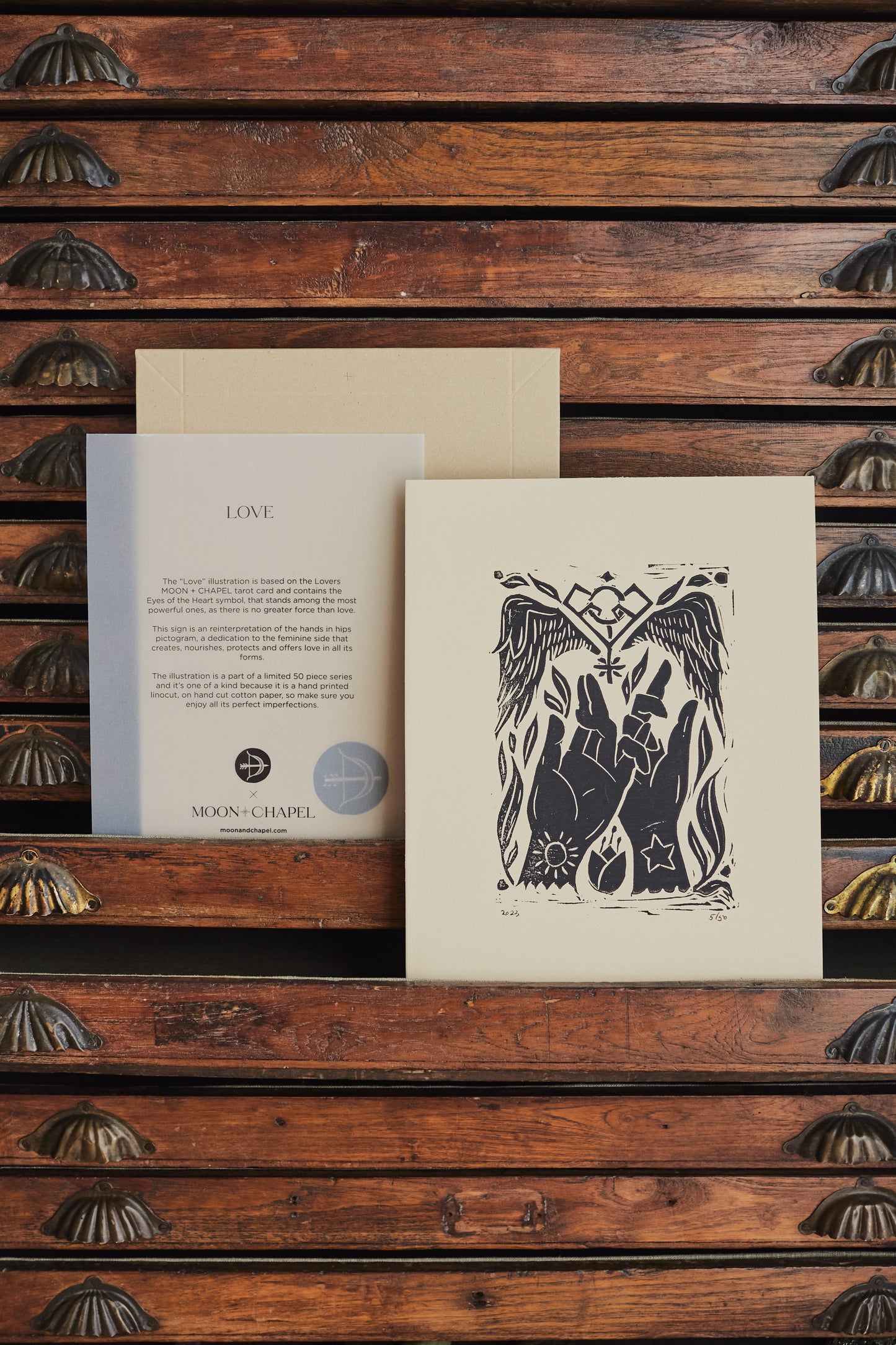 The Love Linocut by Diana Papuc