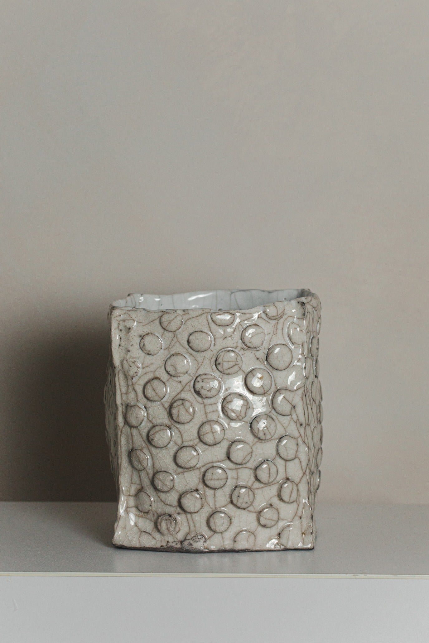 Cubic Ceramic Vases with Spots