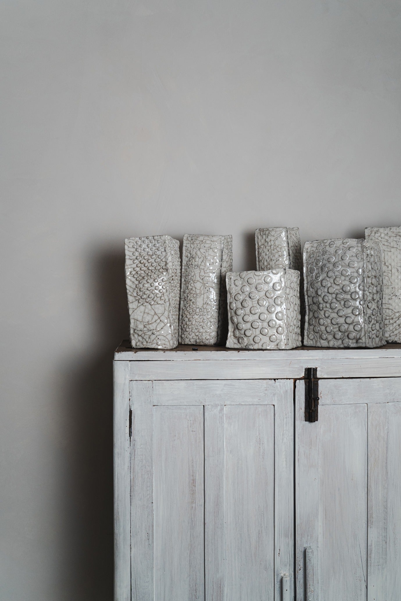 Cubic Ceramic Vases with Spots
