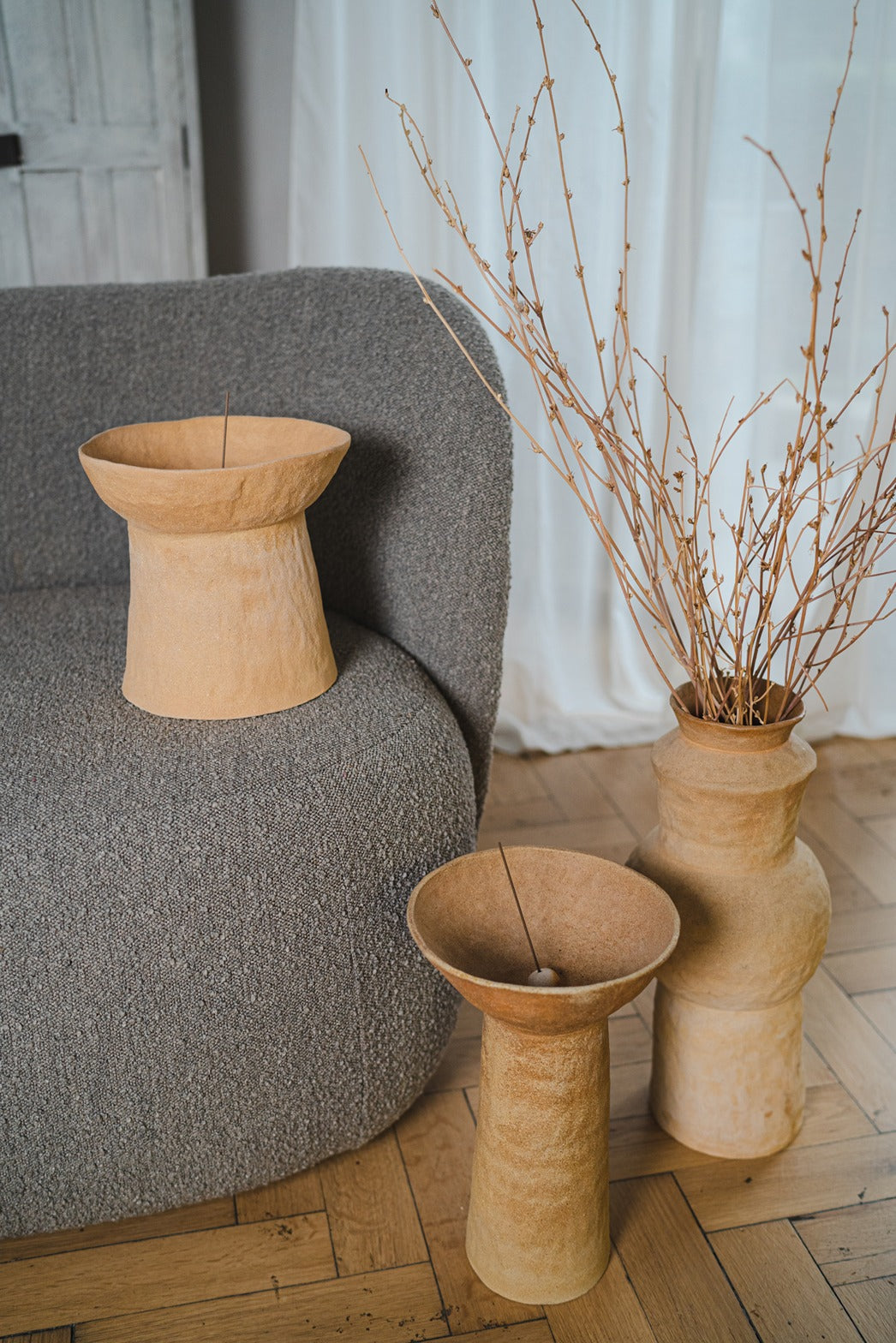 Tall Large Trays - Beige