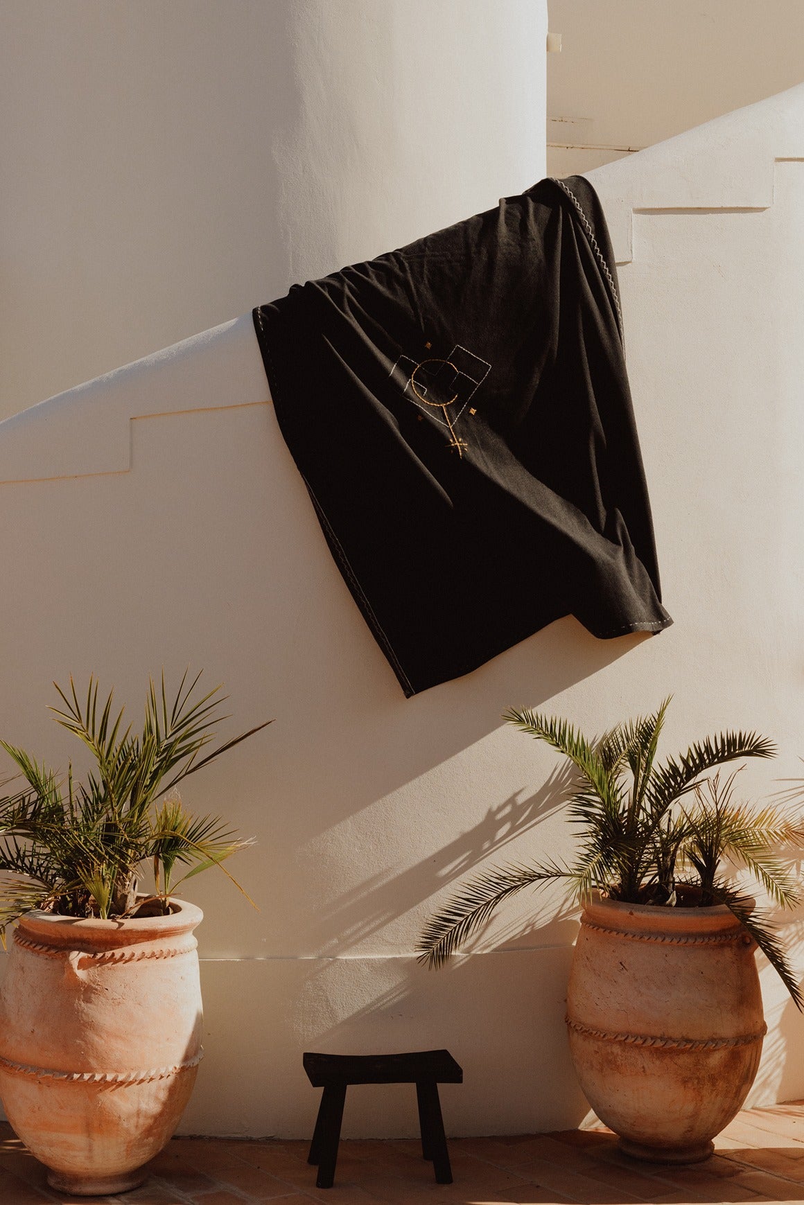 Hand Embroidered Cashmere Blanket - Sacred Space