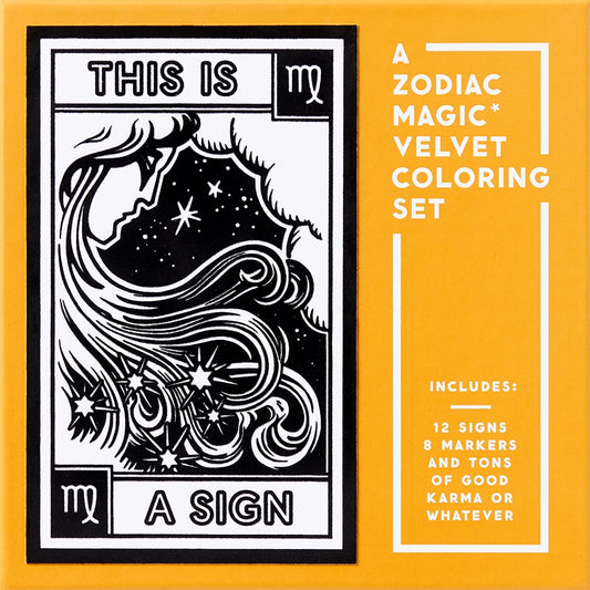 This Is A Sign - Magic velvet zodiac coloring set