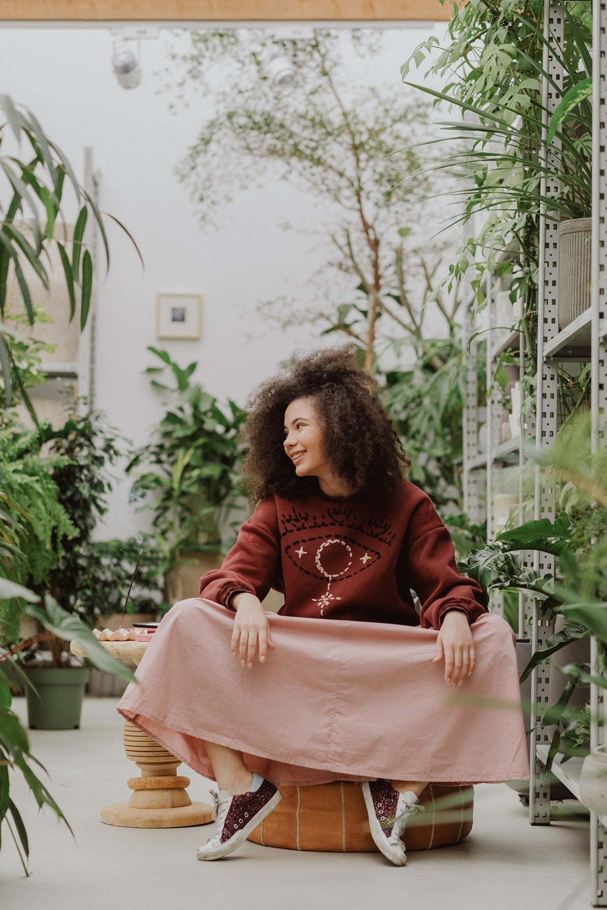 Sacred Space - Burgundy Crew Neck Sweatshirt