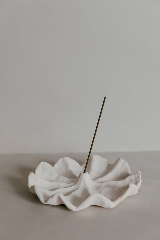 Flora Incense Holder - White