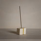 Golden Stripe Cube Incense Holder