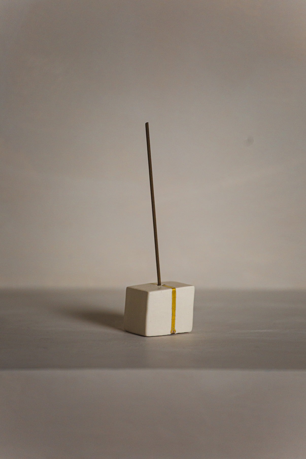 Golden Stripe Cube Incense Holder
