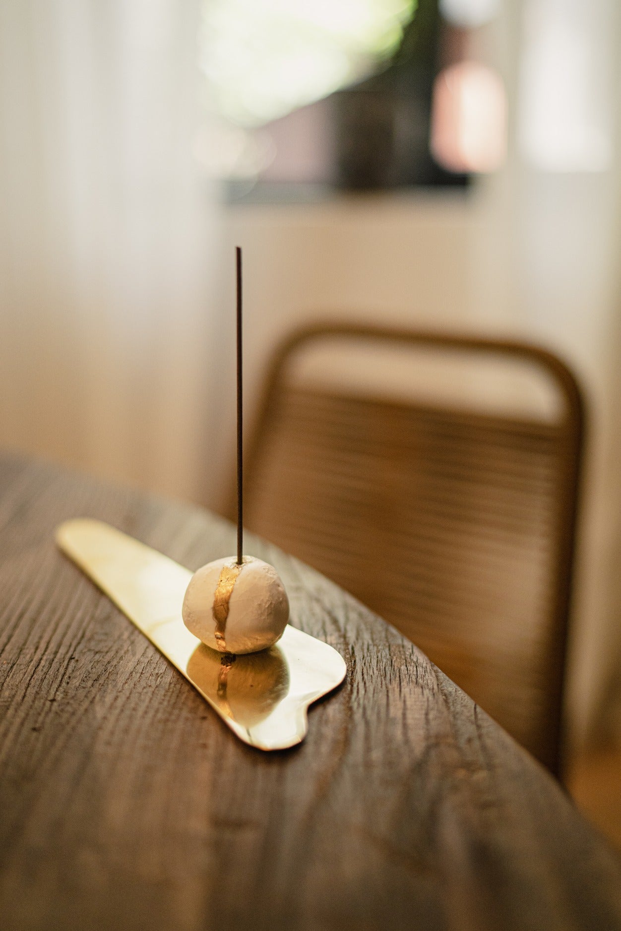 Golden Raindrop Incense Holder - Plain