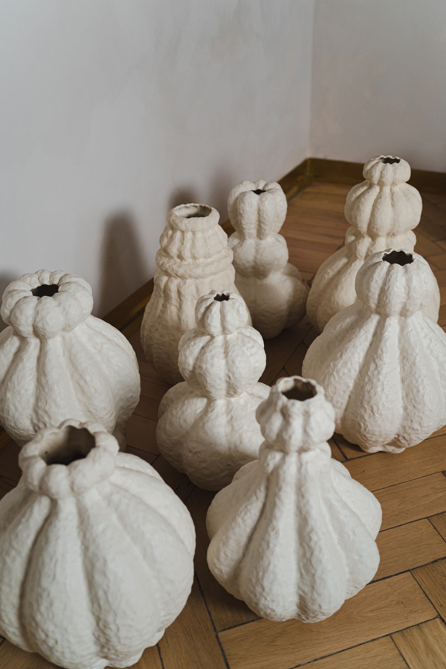White Temple Vases