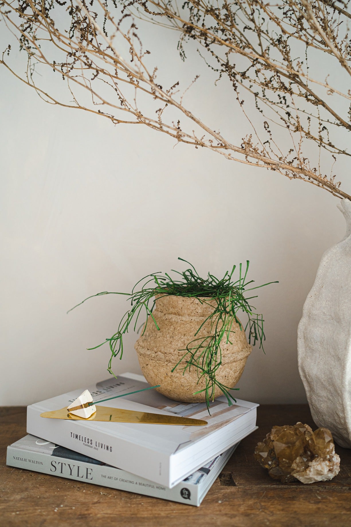 Golden Raindrop Incense Holder - Plain